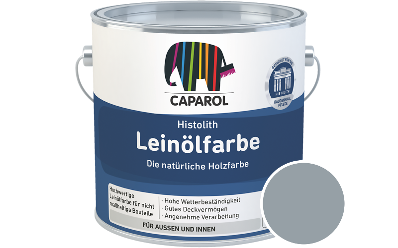 Caparol Histolith Leinlfarbe 2,5L Holzfarbe / Getnt im Farbton Pacific 65