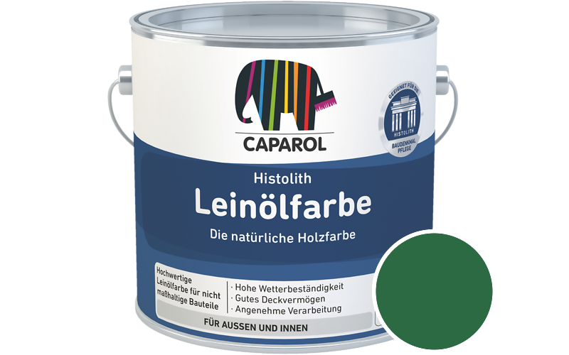 Caparol Histolith Leinlfarbe 10L Holzfarbe / Getnt im Farbton Palm 65
