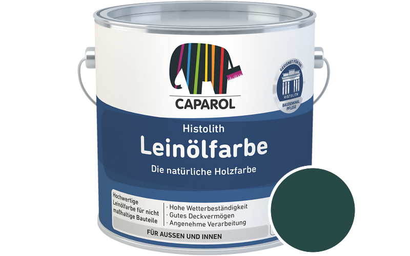 Caparol Histolith Leinlfarbe 1L Holzfarbe / Getnt im Farbton Peru 15