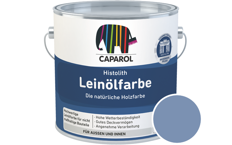 Caparol Histolith Leinlfarbe 2,5L Holzfarbe / Getnt im Farbton Saphir 105
