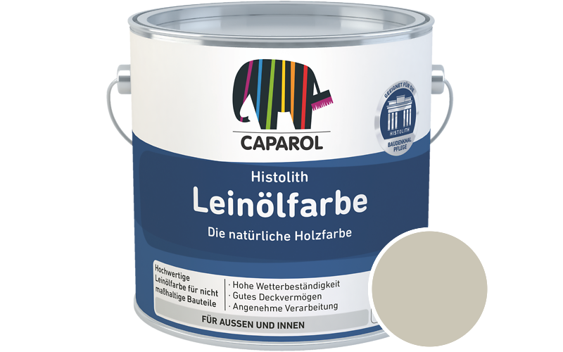 Caparol Histolith Leinlfarbe 10L Holzfarbe / Getnt im Farbton Soja 10