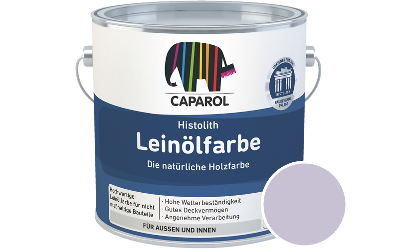 Caparol Histolith Leinlfarbe 2,5L Holzfarbe / Getnt im Farbton Velvet 115
