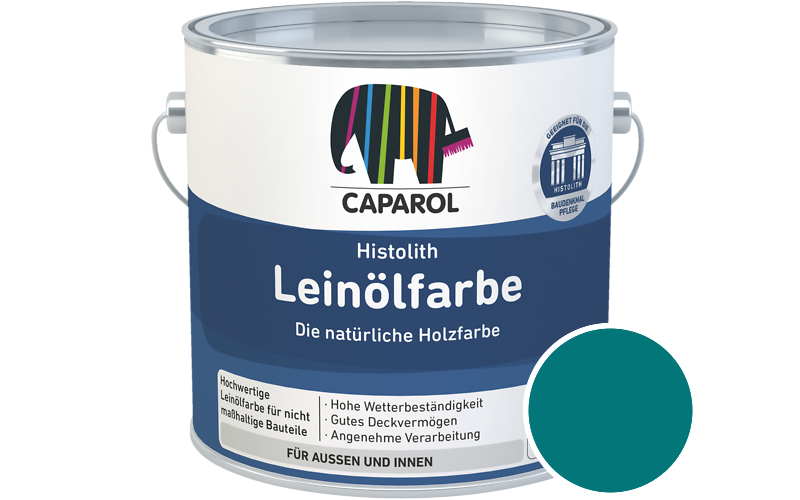 Caparol Histolith Leinlfarbe 1L Holzfarbe / Getnt im Farbton Verona 130