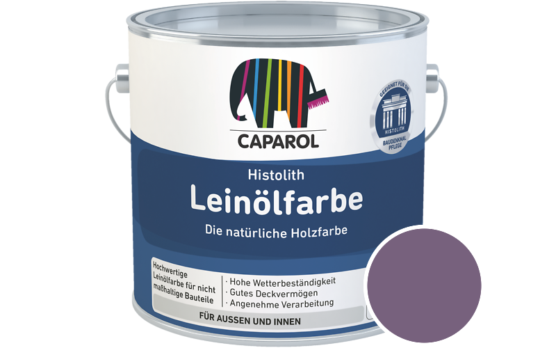 Caparol Histolith Lein�lfarbe 1L Holzfarbe / Get�nt im Farbton Viola 70