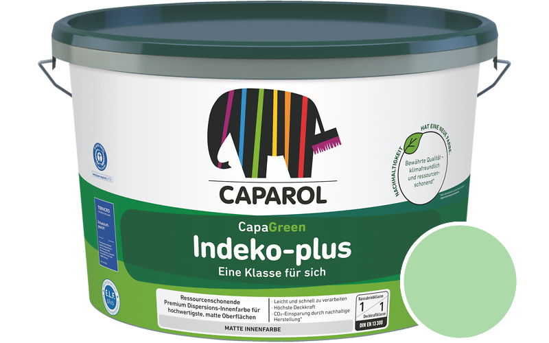 Caparol Indeko-plus 2,5L Innenfarbe / Getnt im Farbton Agave 105