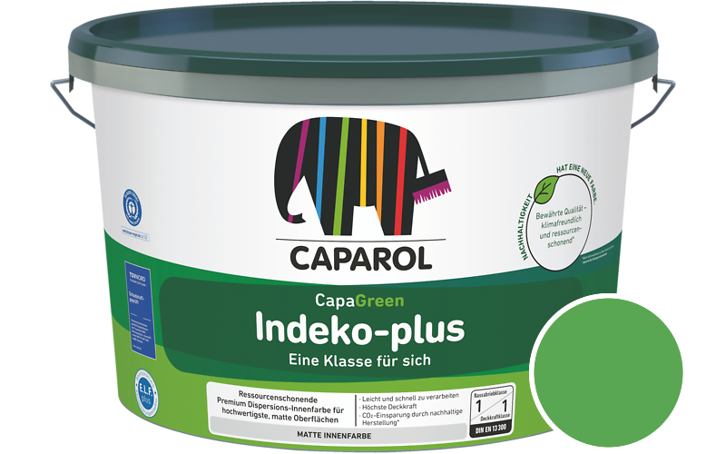 Caparol Indeko-plus 12,5L Innenfarbe / Getnt im Farbton Agave 125