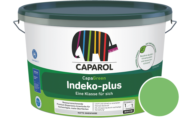 Caparol Indeko-plus 12,5L Innenfarbe / Getnt im Farbton Agave 135