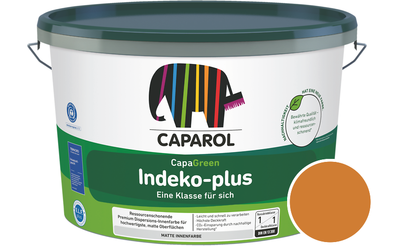 Caparol Indeko-plus 12,5L Innenfarbe / Getnt im Farbton Amber 95