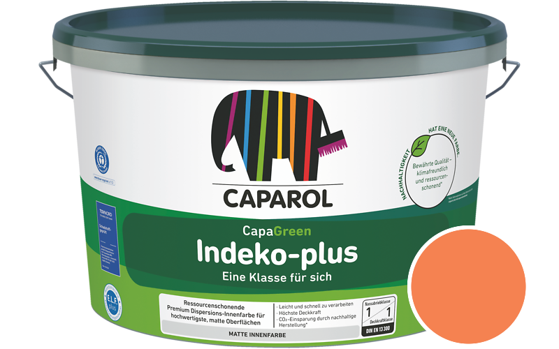 Caparol Indeko-plus 5L Innenfarbe / Getnt im Farbton Aprico 145