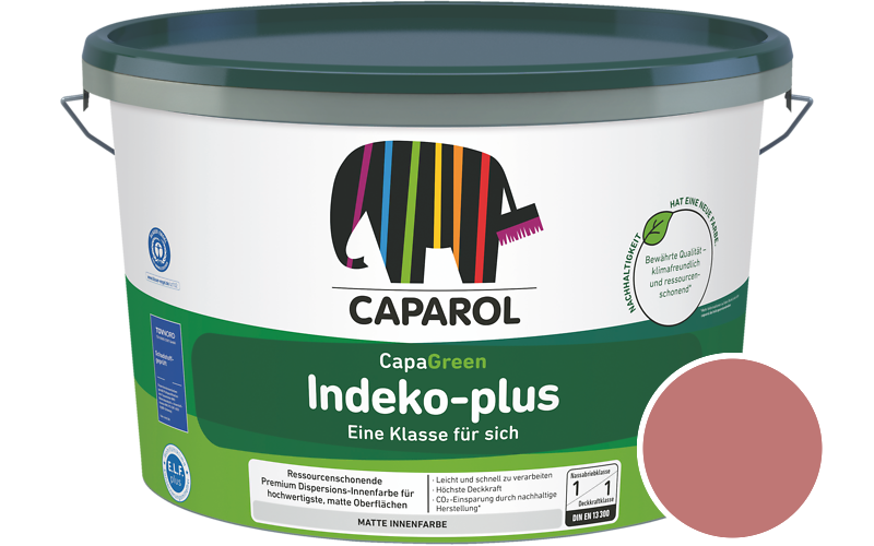 Caparol Indeko-plus 1,25L Innenfarbe / Getnt im Farbton Barolo 135
