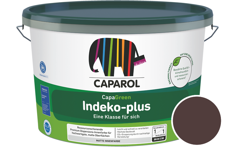 Caparol Indeko-plus 2,5L Innenfarbe / Getnt im Farbton Barolo 5