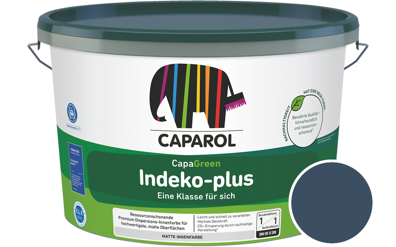 Caparol Indeko-plus 2,5L Innenfarbe / Getnt im Farbton Blu 25