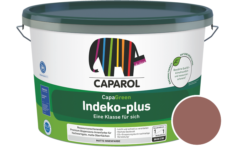 Caparol Indeko-plus 12,5L Innenfarbe / Getnt im Farbton Bordeaux 40