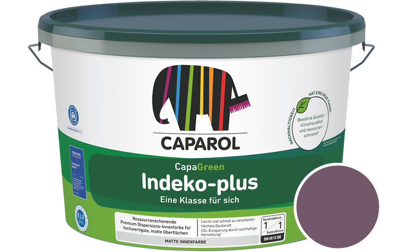 Caparol Indeko-plus 5L Innenfarbe / Getnt im Farbton Clematis 35