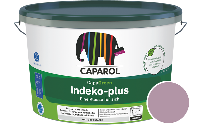 Caparol Indeko-plus 2,5L Innenfarbe / Getnt im Farbton Clematis 85