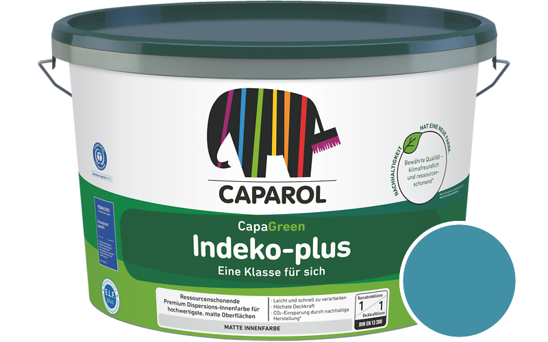 Caparol Indeko-plus 1,25L Innenfarbe / Getnt im Farbton Coelin 100