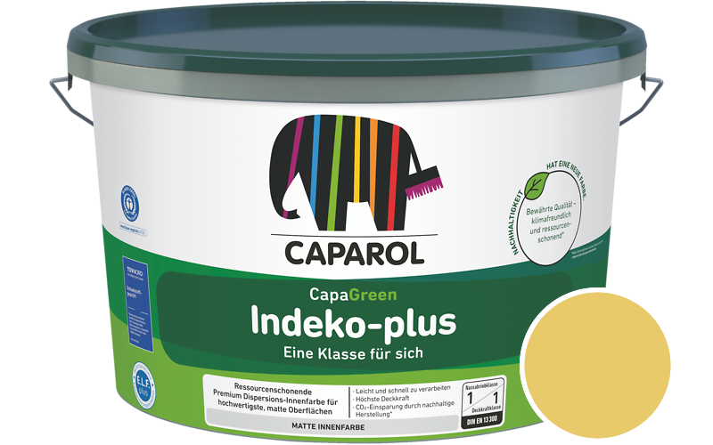 Caparol Indeko-plus 2,5L Innenfarbe / Getnt im Farbton Curry 135