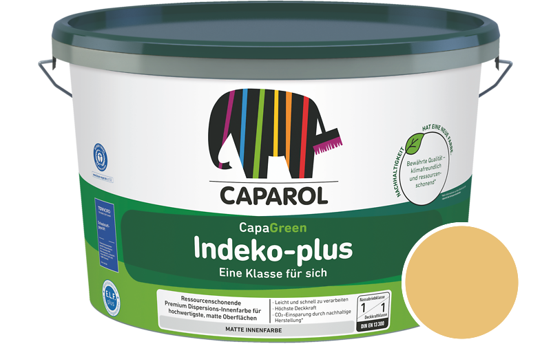 Caparol Indeko-plus 5L Innenfarbe / Getnt im Farbton Gobi 13