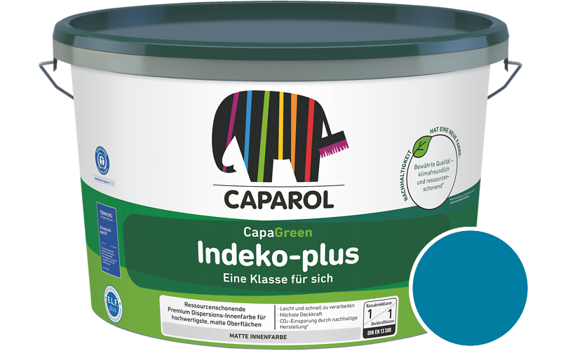 Caparol Indeko-plus 2,5L Innenfarbe / Getnt im Farbton Kobaltblau Asi/syf