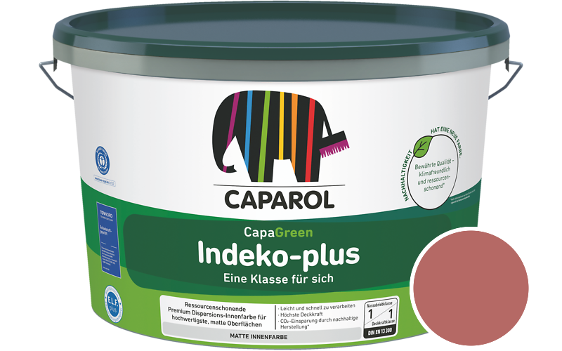 Caparol Indeko-plus 1,25L Innenfarbe / Getnt im Farbton Korall 140