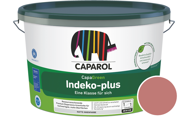 Caparol Indeko-plus 5L Innenfarbe / Getnt im Farbton Korall 145