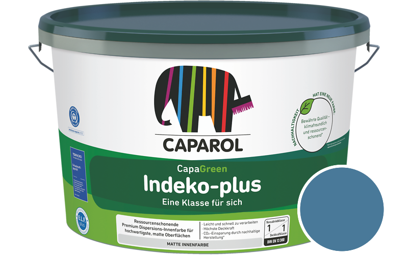 Caparol Indeko-plus 2,5L Innenfarbe / Getnt im Farbton Lago 100
