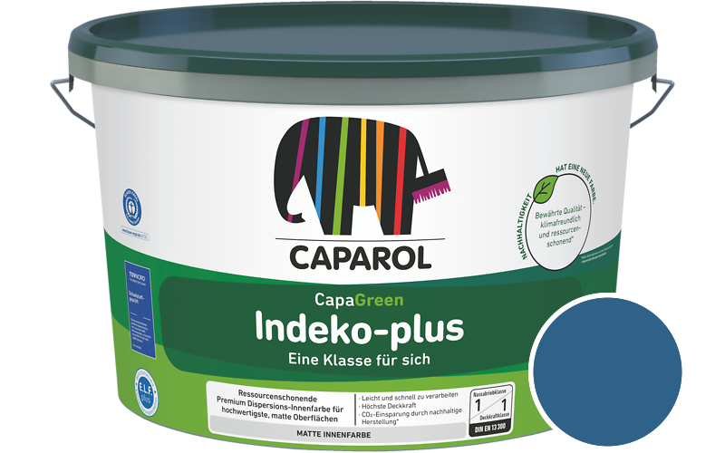 Caparol Indeko-plus 2,5L Innenfarbe / Getnt im Farbton Lazur 190