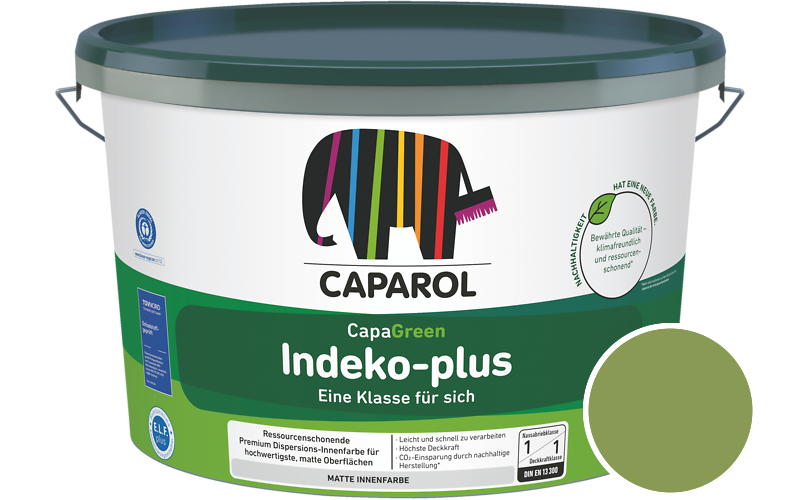 Caparol Indeko-plus 2,5L Innenfarbe / Getnt im Farbton Pinie 70