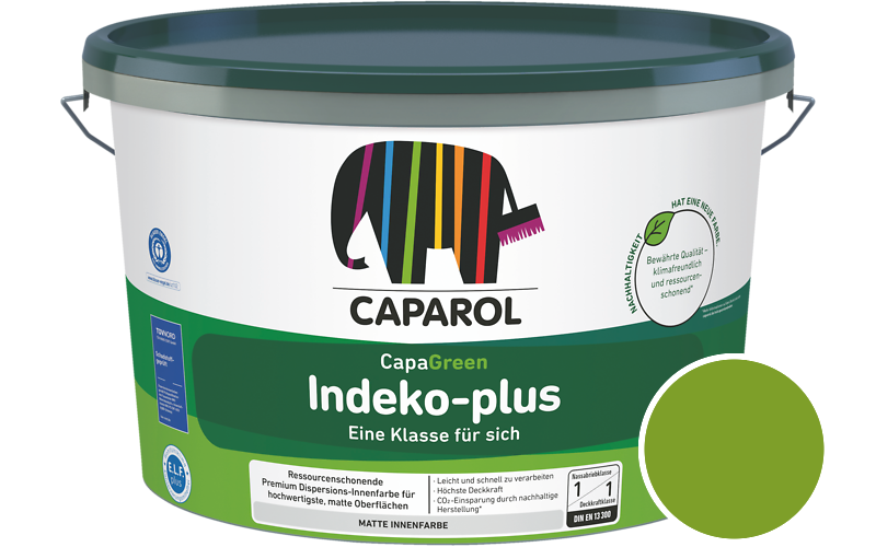 Caparol Indeko-plus 2,5L Innenfarbe / Getnt im Farbton Pinie 95