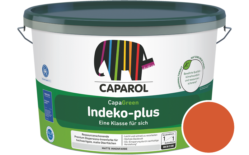 Caparol Indeko-plus 2,5L Innenfarbe / Getnt im Farbton RAL 2004 Reinorange