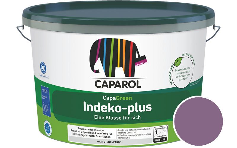 Caparol Indeko-plus 2,5L Innenfarbe / Getnt im Farbton RAL 4001 Rotlila