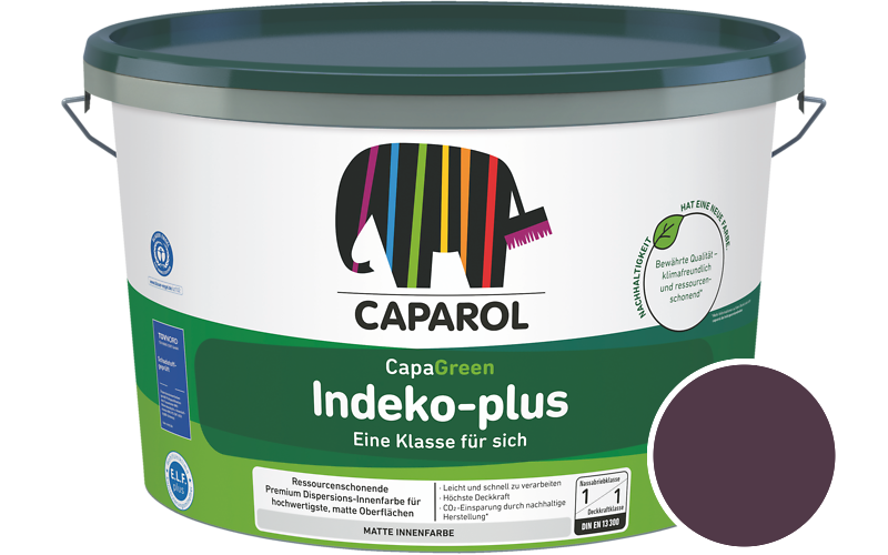 Caparol Indeko-plus 12,5L Innenfarbe / Getnt im Farbton RAL 4007 Purpurviolett