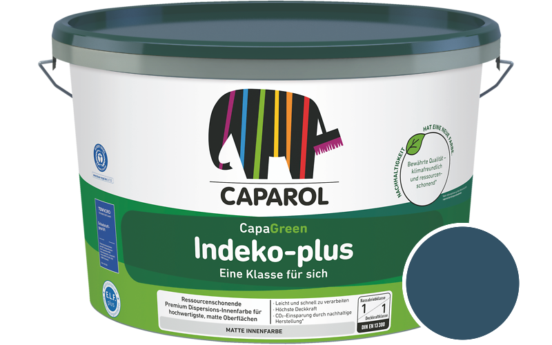 Caparol Indeko-plus 12,5L Innenfarbe / Getnt im Farbton RAL 5001 Grnblau