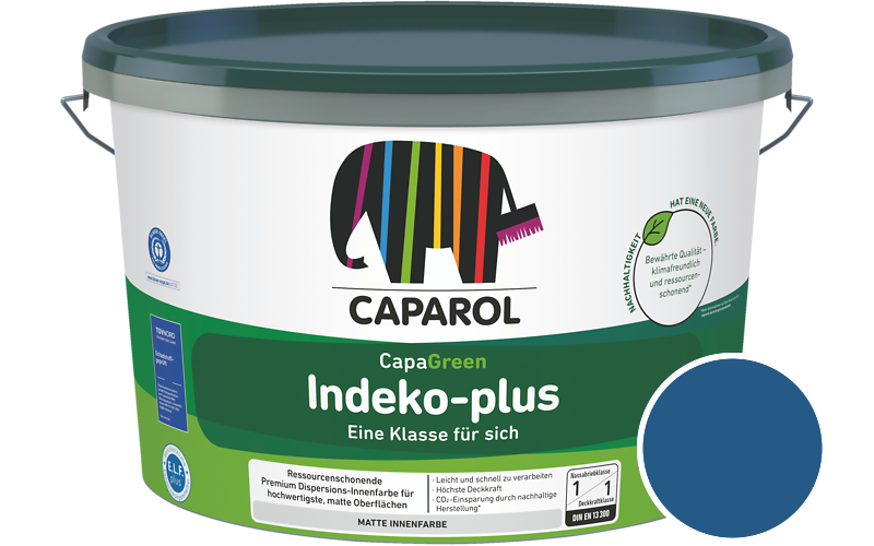 Caparol Indeko-plus 2,5L Innenfarbe / Getnt im Farbton RAL 5005 Signalblau