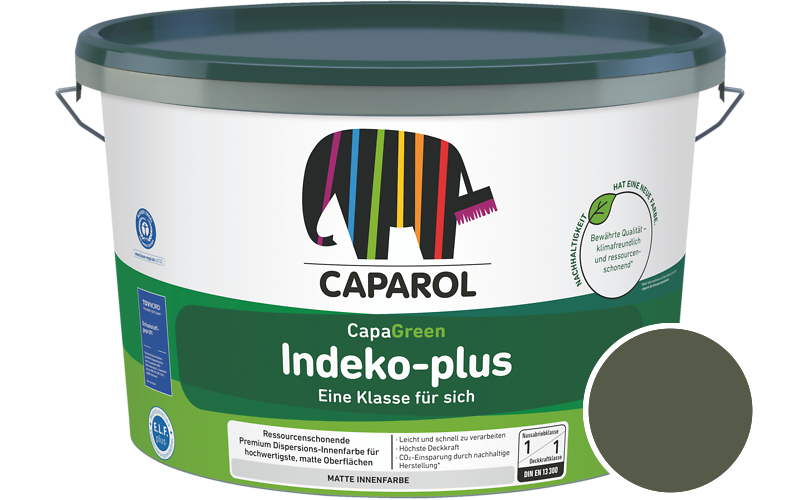 Caparol Indeko-plus 2,5L Innenfarbe / Getnt im Farbton RAL 6003 Olivgrn