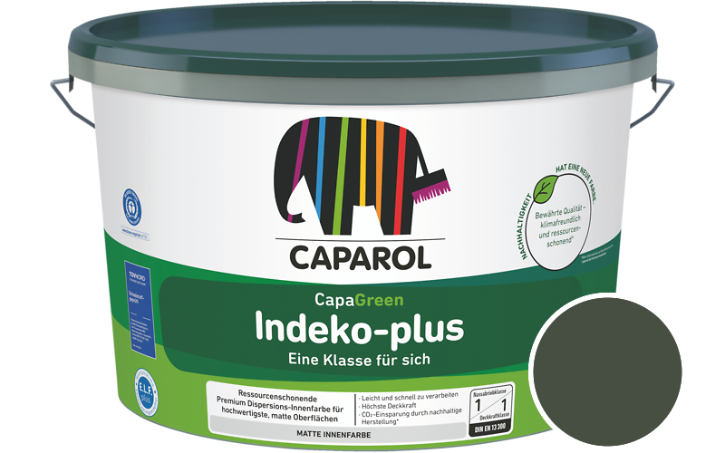 Caparol Indeko-plus 7,5L Innenfarbe / Getnt im Farbton RAL 6020 Chromoxidgrn