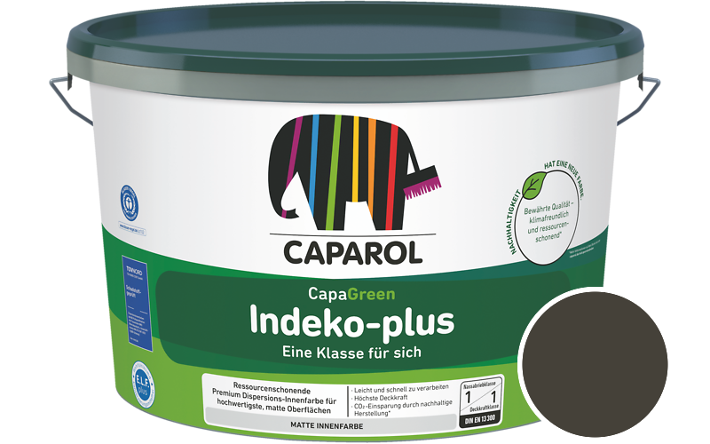 Caparol Indeko-plus 5L Innenfarbe / Getnt im Farbton RAL 6022 Braunoliv