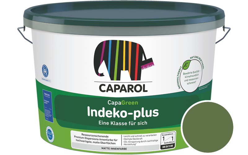 Caparol Indeko-plus 1,25L Innenfarbe / Getnt im Farbton RAL 6025 Farngrn