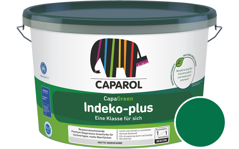 Caparol Indeko-plus 2,5L Innenfarbe / Getnt im Farbton RAL 6029 Minzgrn