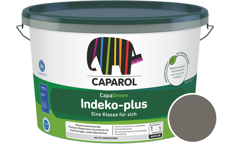 Caparol Indeko-plus 7,5L Innenfarbe / Getnt im Farbton RAL 7039 Quarzgrau
