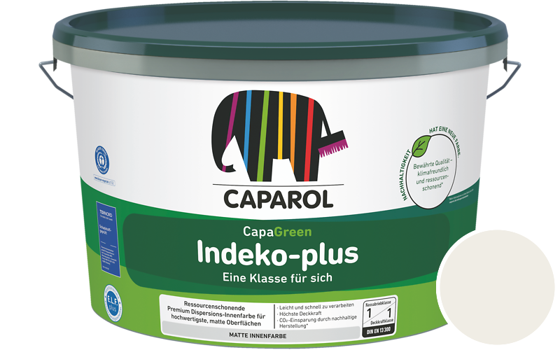 Caparol Indeko-plus 5L Innenfarbe / Get�nt im Farbton Reinweiss