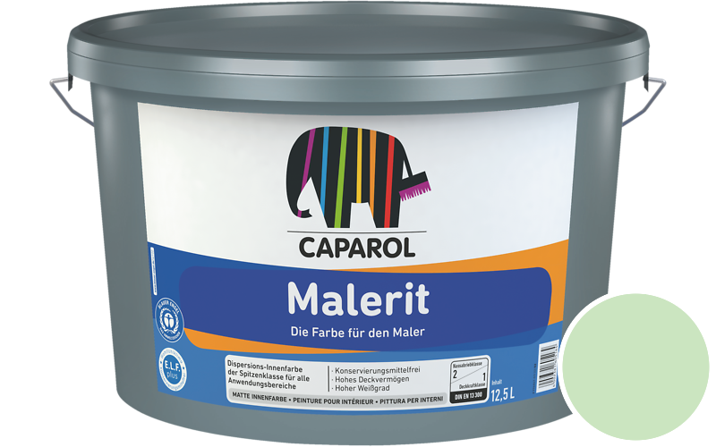 Caparol Malerit 2,5L Innenfarbe / Get�nt im Farbton Agave 110