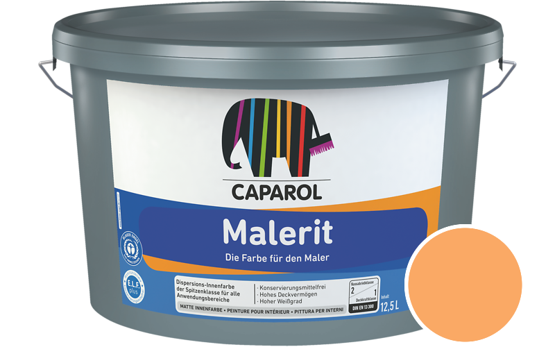 Caparol Malerit 2,5L Innenfarbe / Getnt im Farbton Amber 135