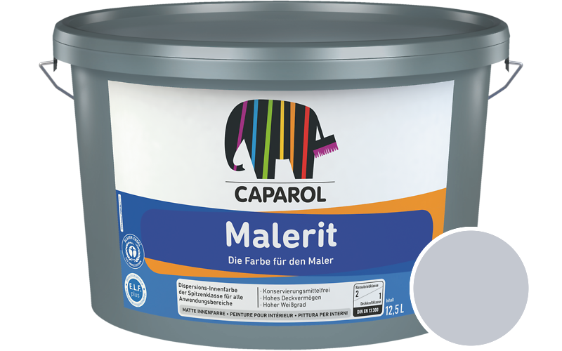 Caparol Malerit 2,5L Innenfarbe / Getnt im Farbton Aquarell 45