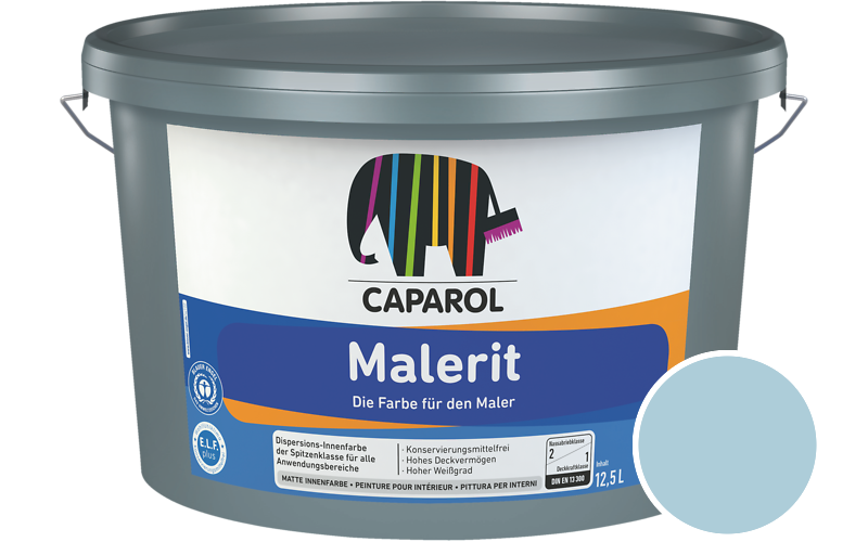 Caparol Malerit 2,5L Innenfarbe / Getnt im Farbton Coelin 80