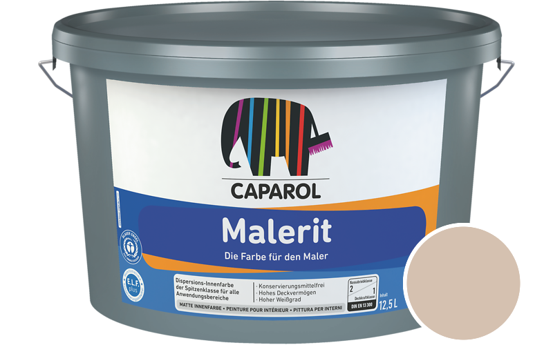 Caparol Malerit 2,5L Innenfarbe / Getnt im Farbton Falb 55