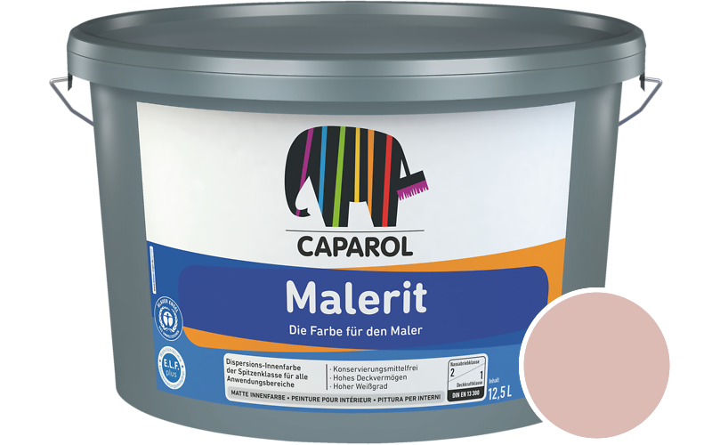 Caparol Malerit 2,5L Innenfarbe / Getnt im Farbton Korall 90