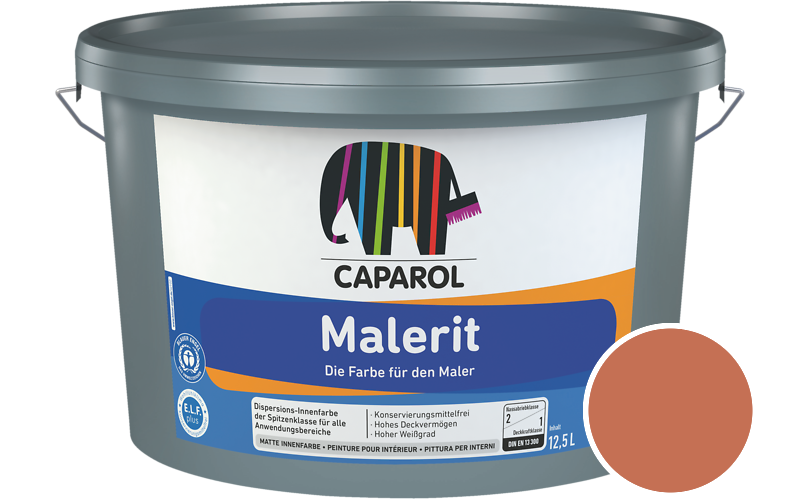 Caparol Malerit 2,5L Innenfarbe / Getnt im Farbton Lachs 105