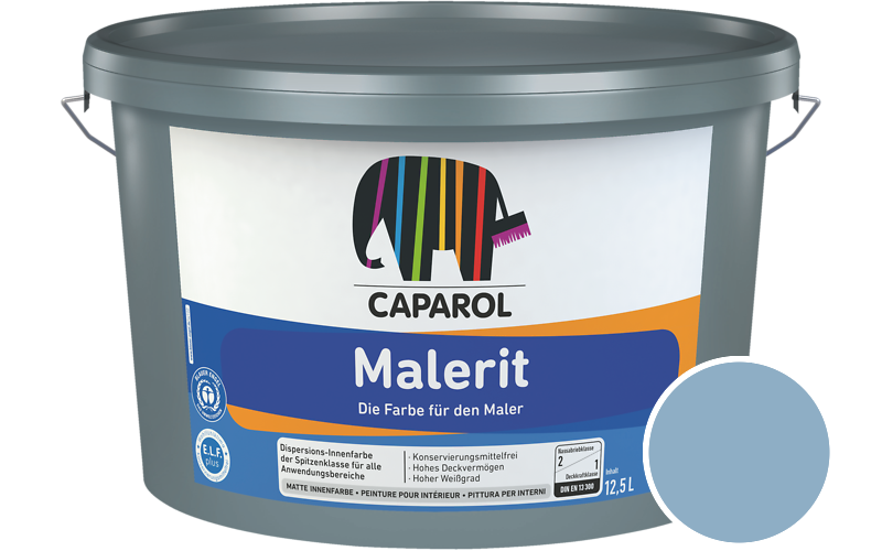 Caparol Malerit 5L Innenfarbe / Getnt im Farbton Lago 110
