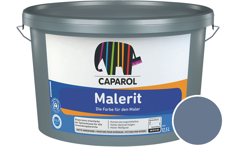 Caparol Malerit 2,5L Innenfarbe / Getnt im Farbton Lazur 105
